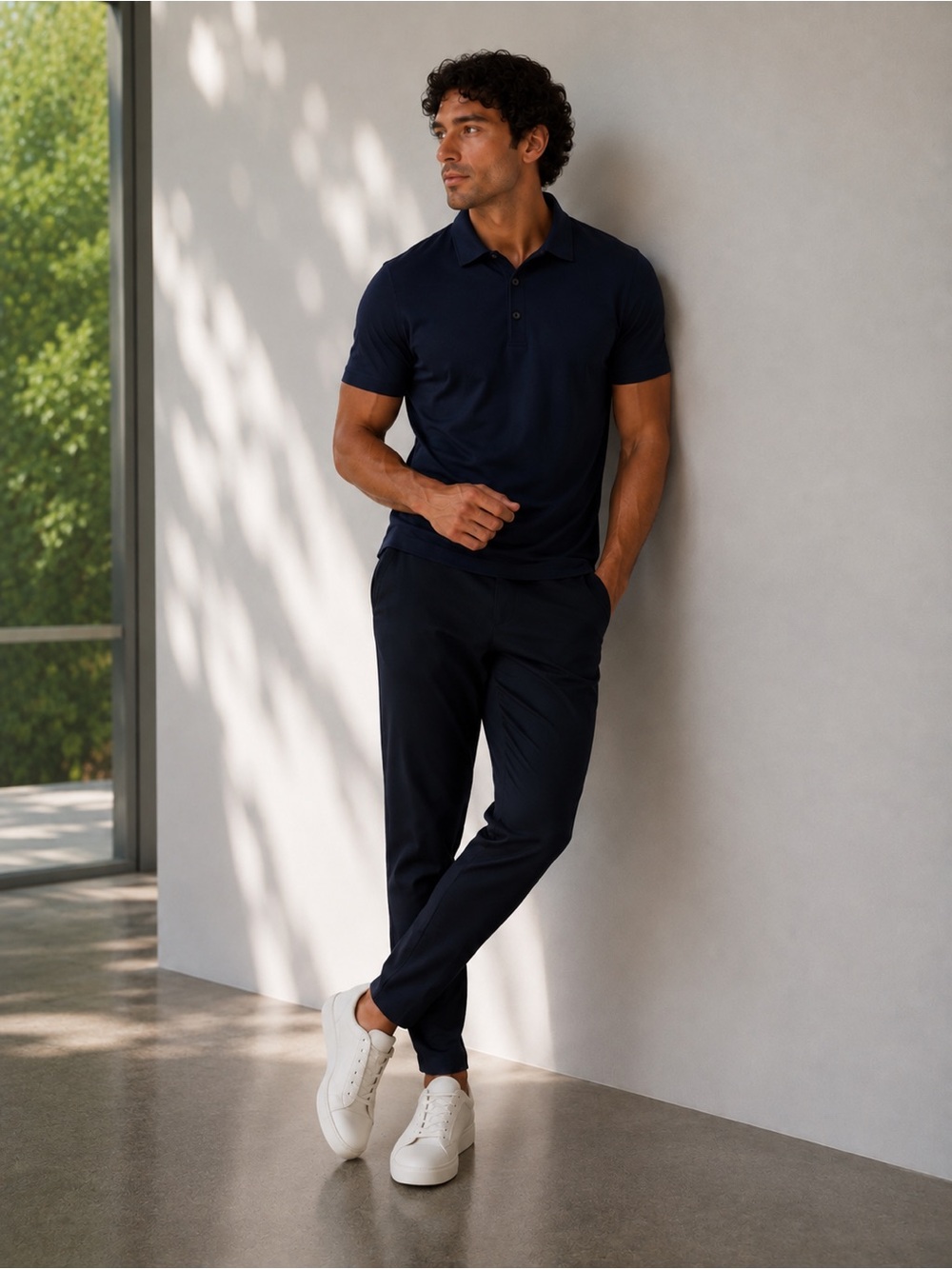 LULULEMON Evolution Polo Shirt Pique Navy Men's XL